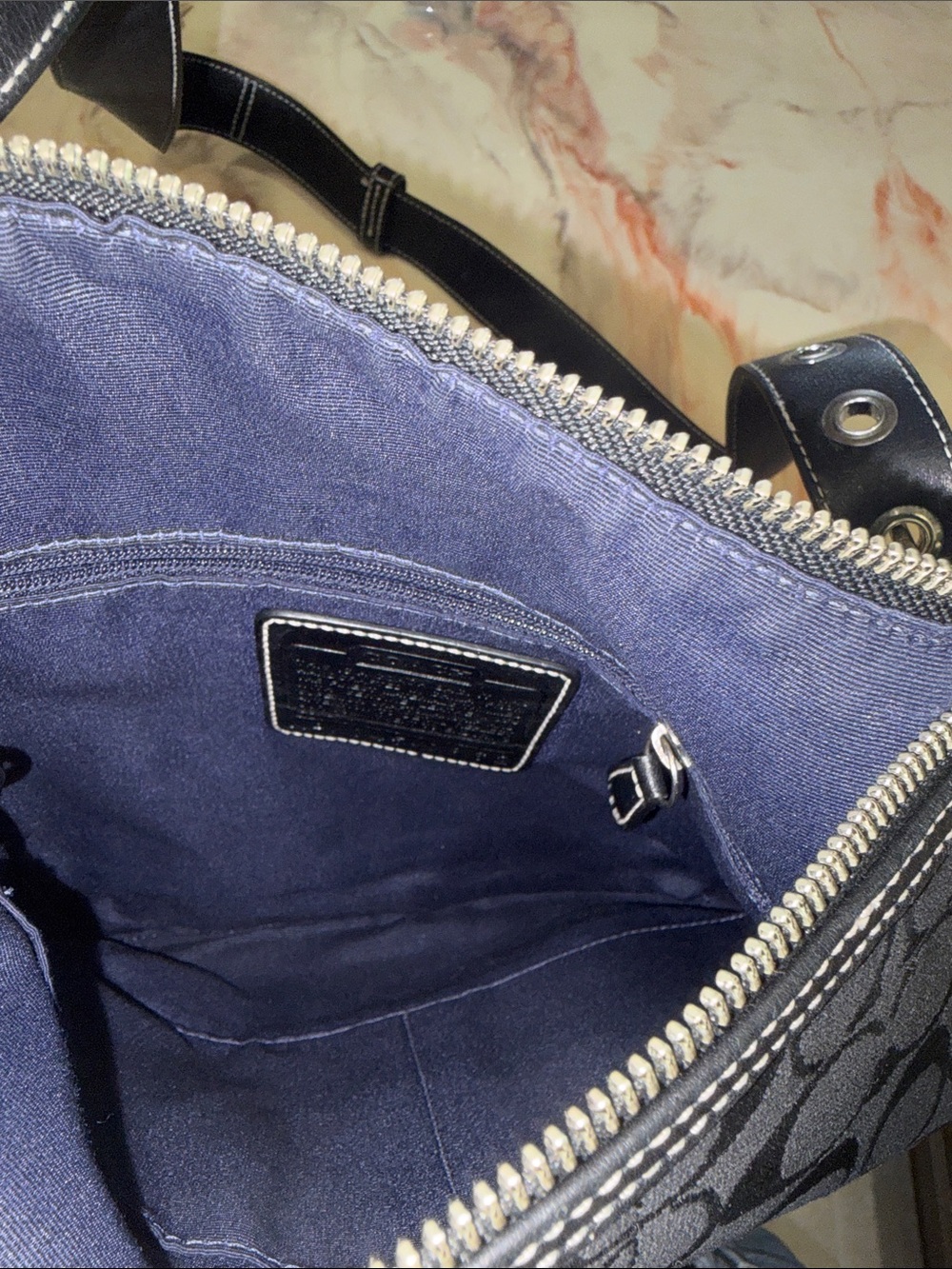 Coach Black Crossbody Signature Jacquard and Leather Bag - Picture 6 of 8